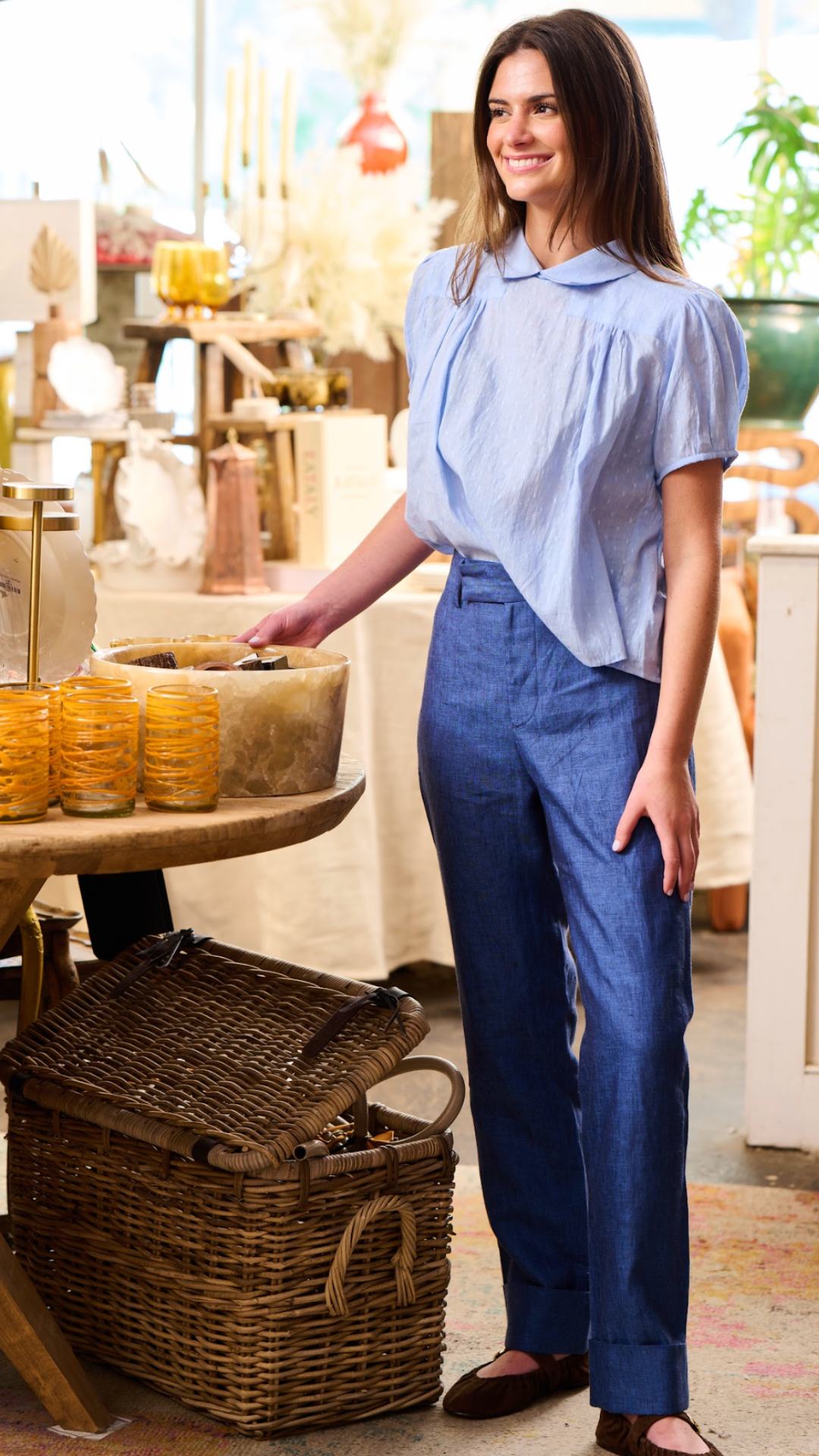 Denim Linen Libby Pant