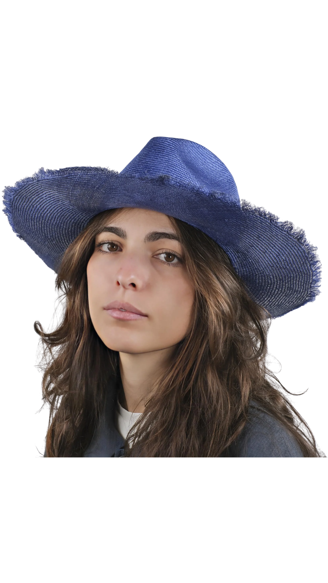 Electric Blue Boncia Parasisol Straw Hat