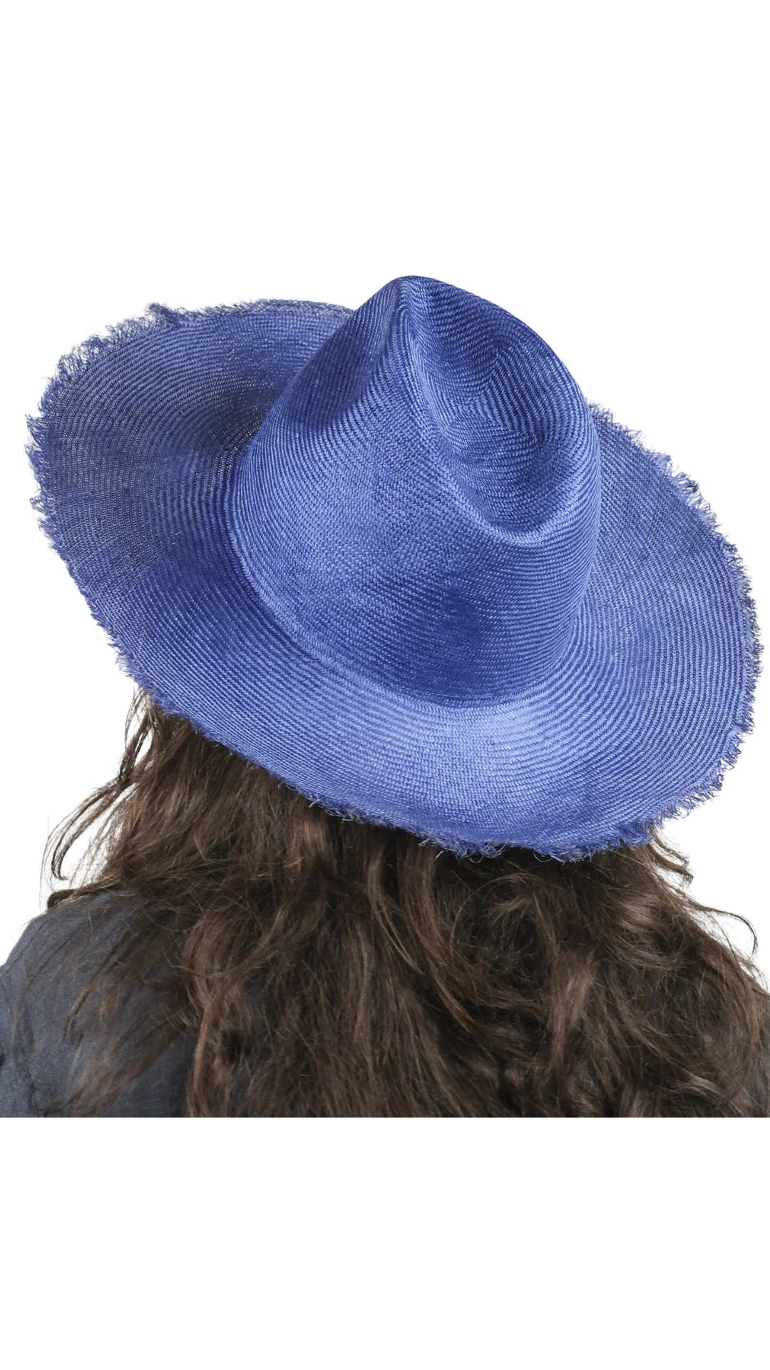 Electric Blue Boncia Parasisol Straw Hat