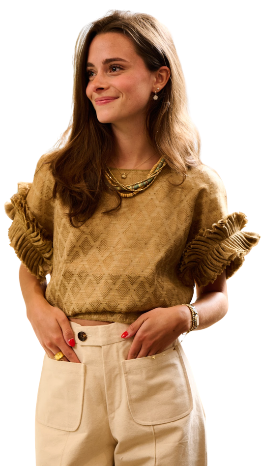 Diamond Brocade Lisa Layered Top