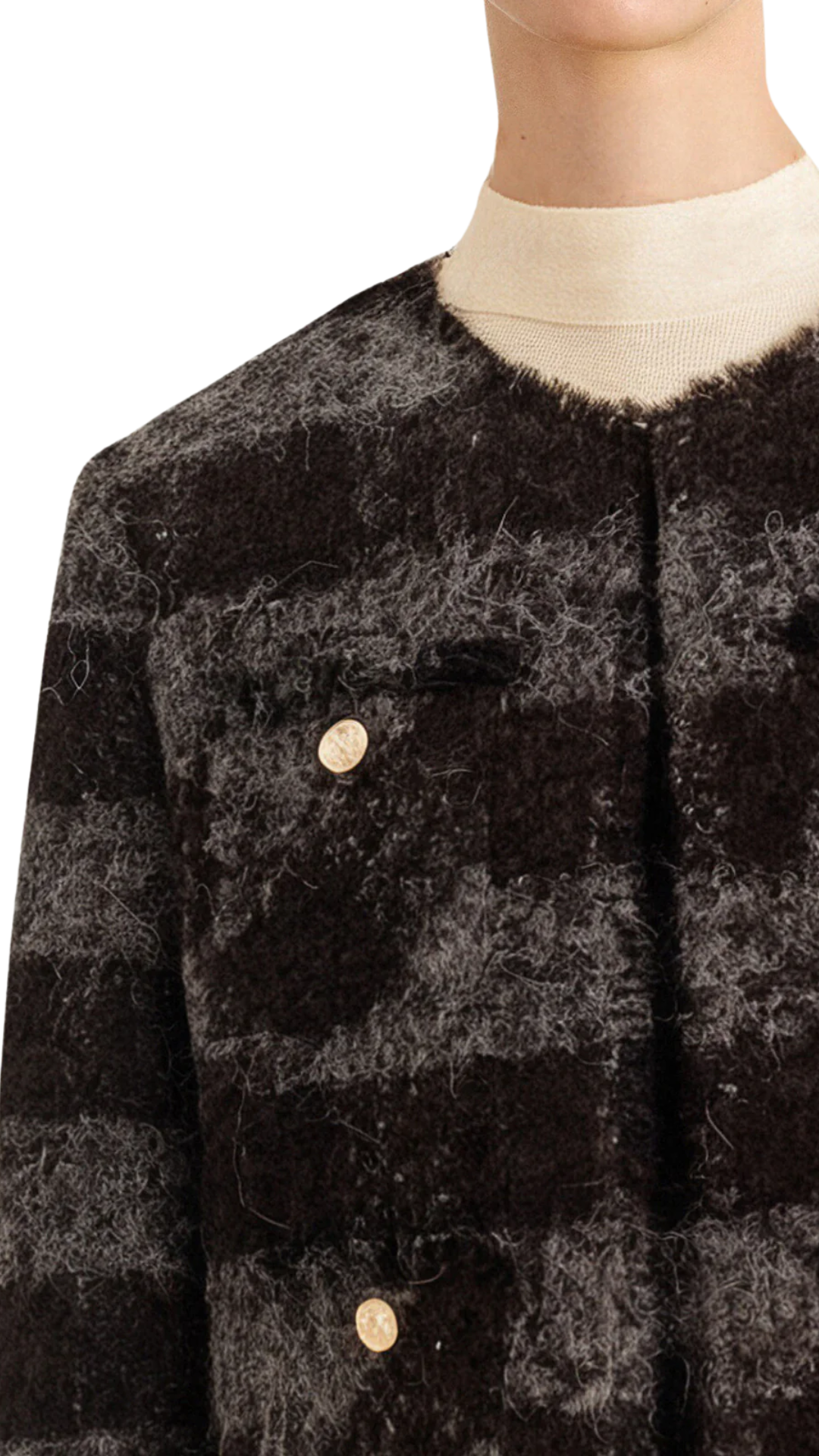 Dark Maroon Striped Military Jacket