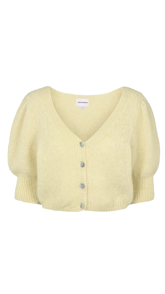 Light Yellow Manda Alpaca Cardigan