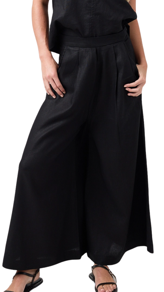 Black Sabi Linen Pants