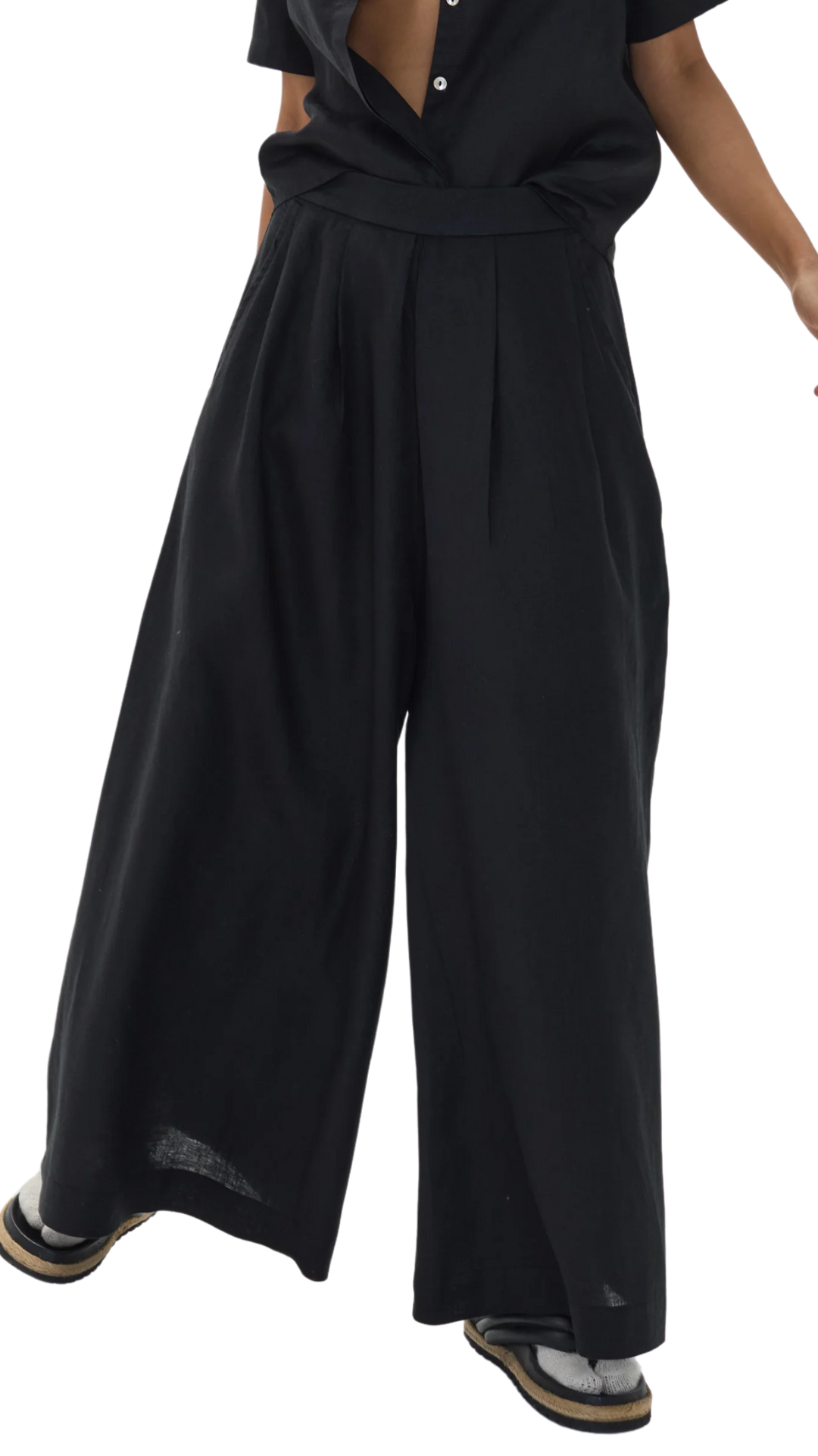 Black Sabi Linen Pants