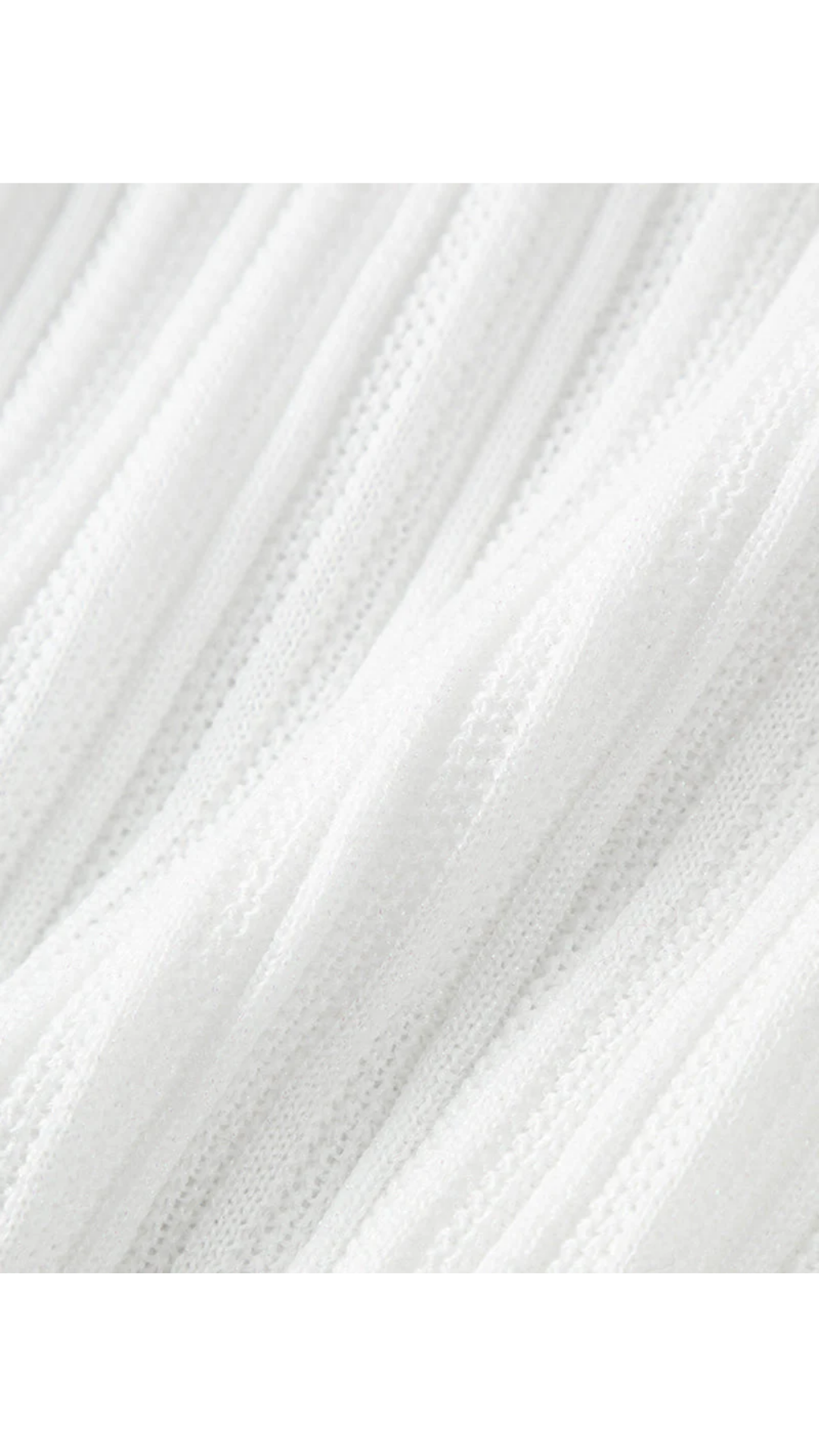 White V-Neck Knit Top