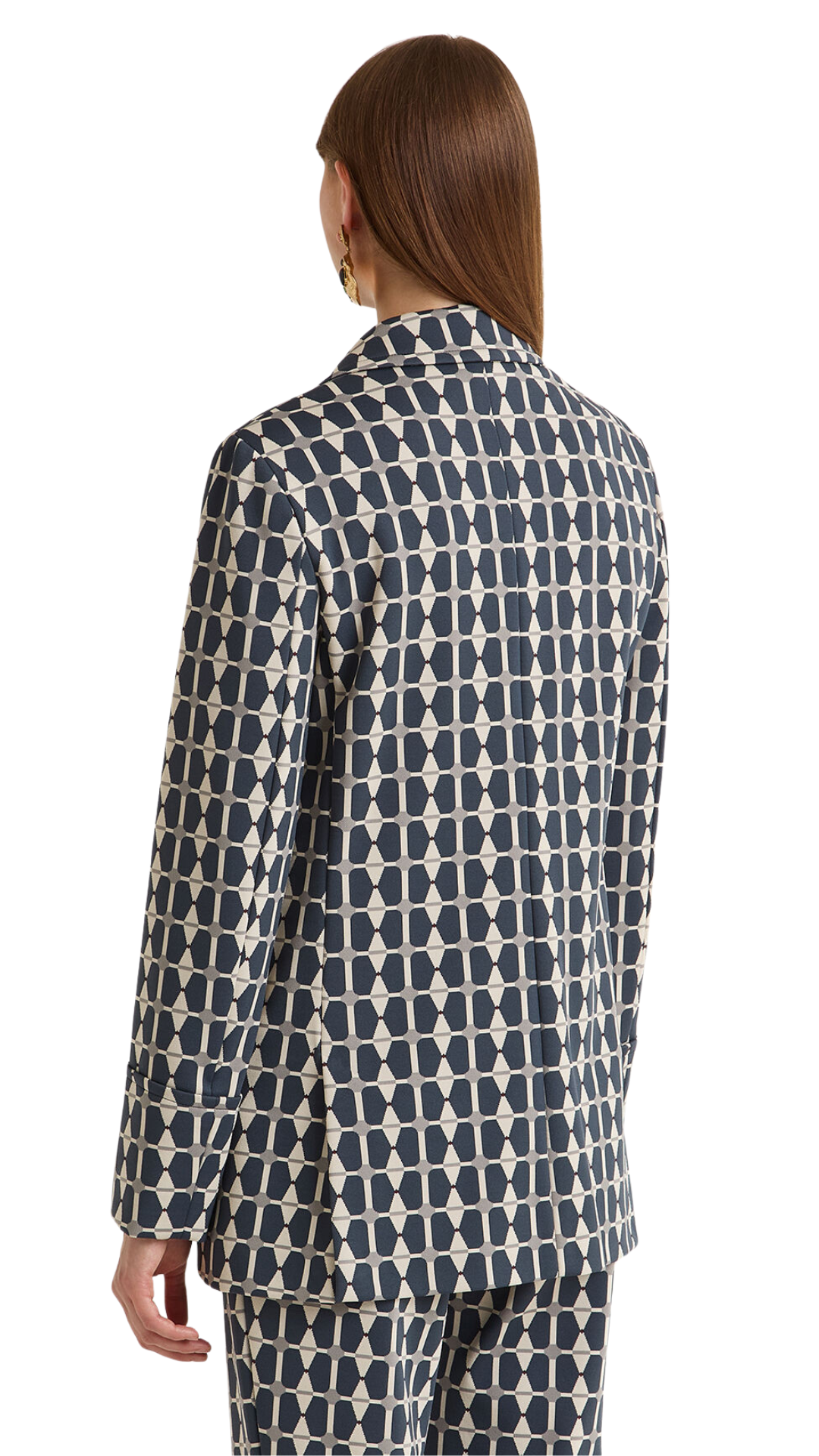 Geometric Jacquard Blazer