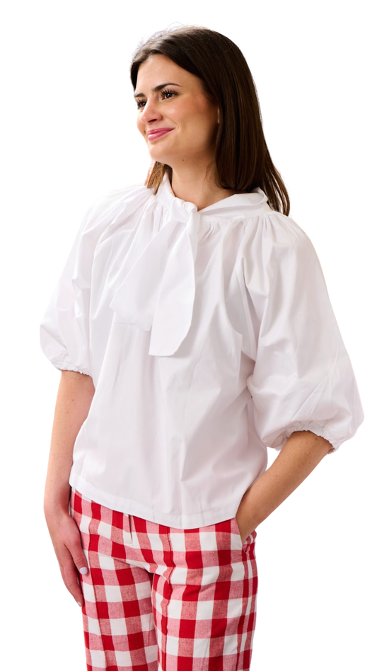 Fine White Cotton Kacey Shirt