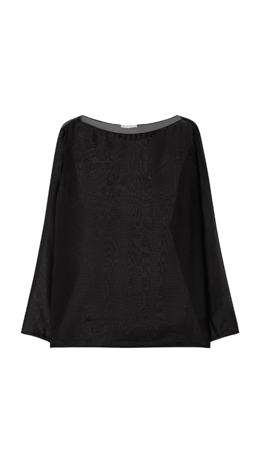 Black Chiffon Audrey Top