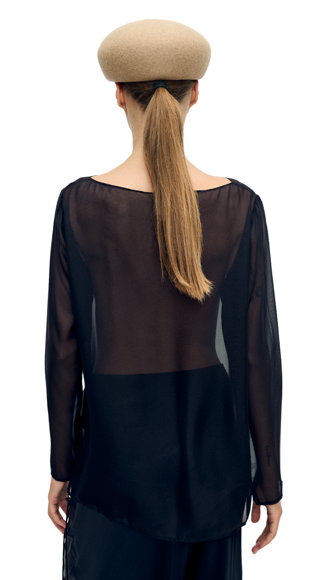 Black Chiffon Audrey Top