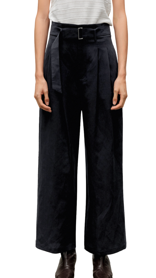 Navy Lyocell Pants