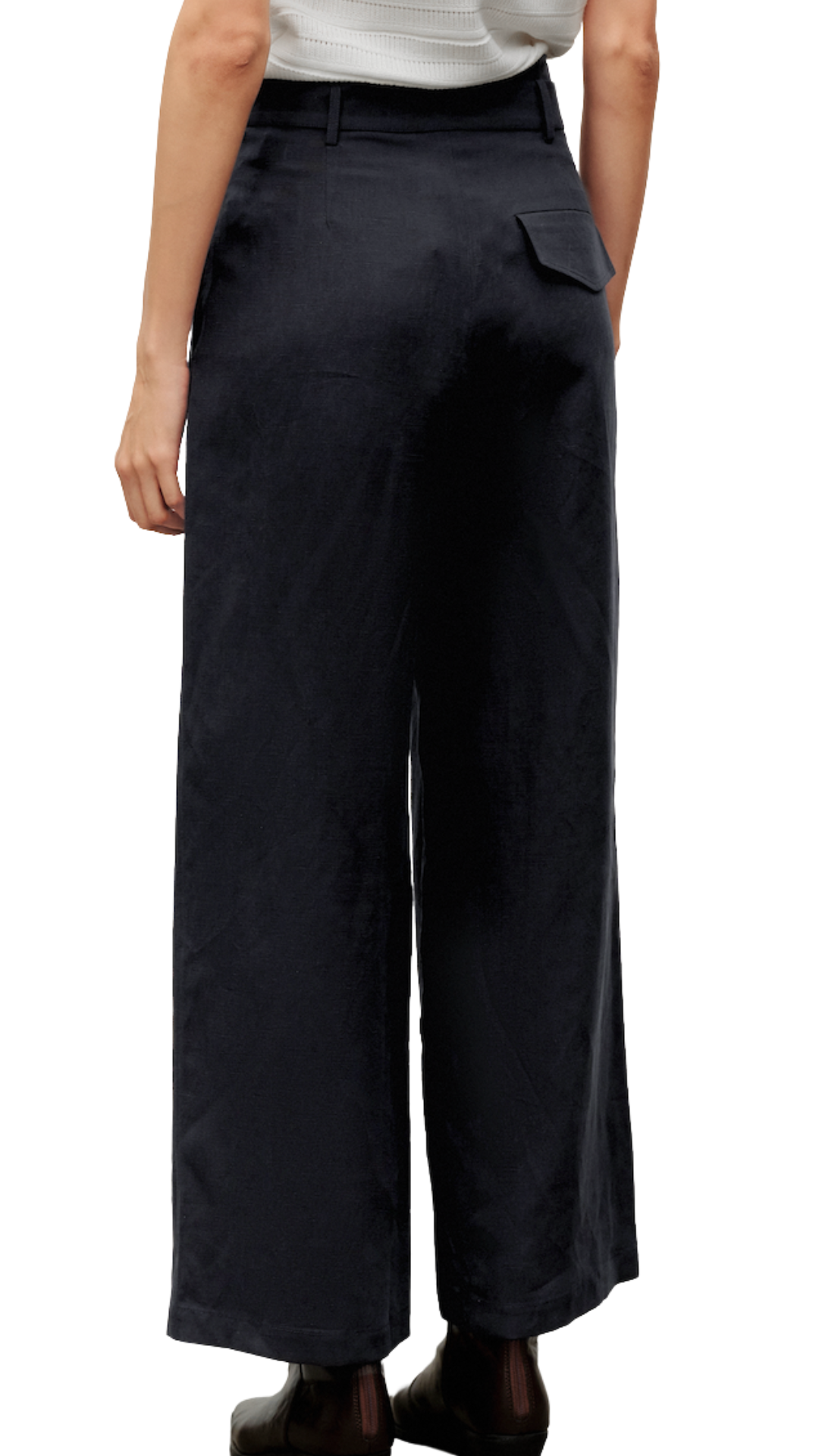 Navy Lyocell Pants