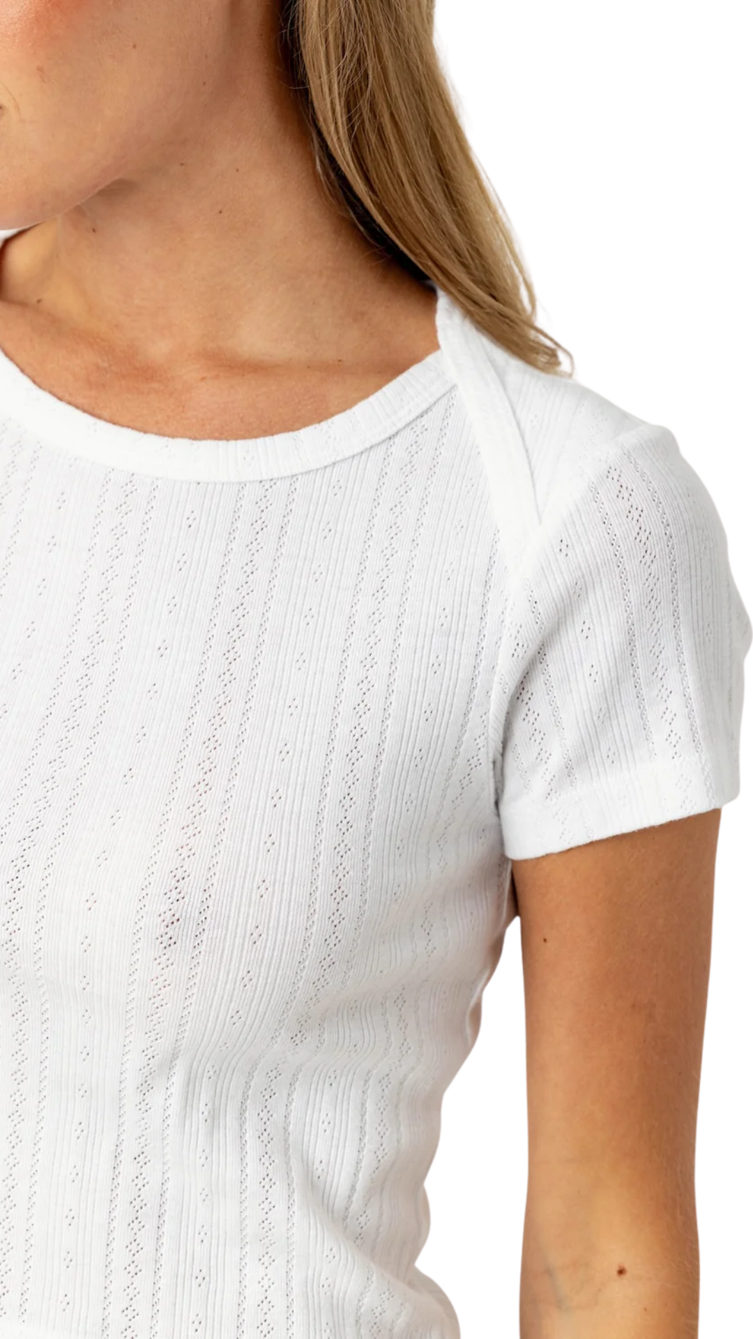 Pointelle Baby Brother Tee