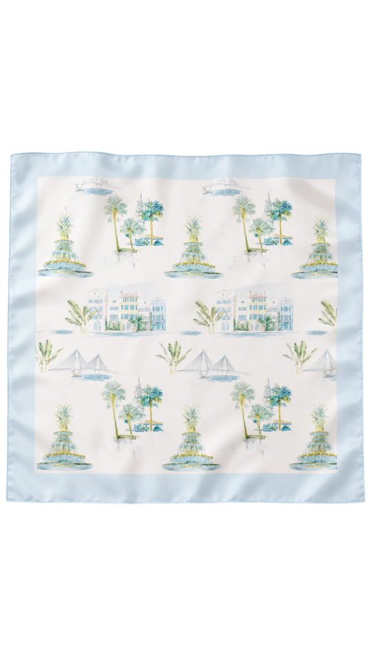 Charleston Watercolor Scarf 25x25"