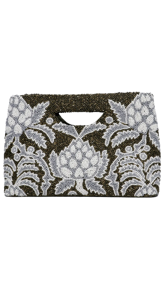 Petal Charm Cut Out Handle Clutch