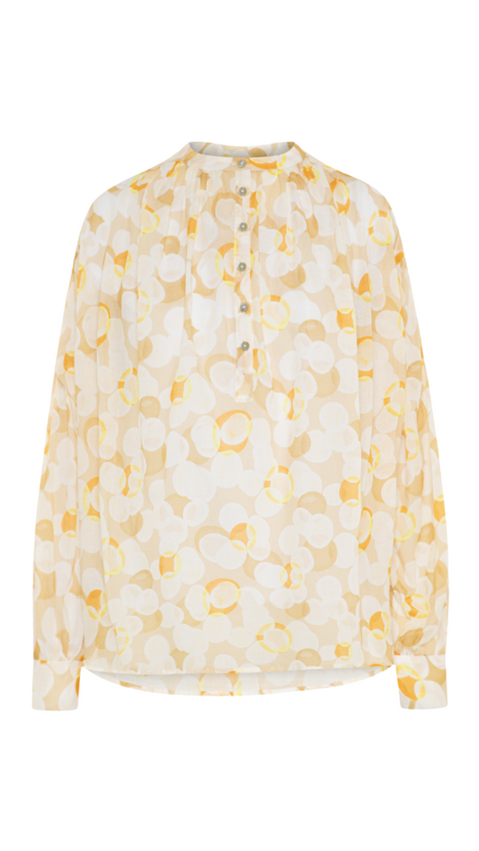 Annika Yellow Printed Blouse