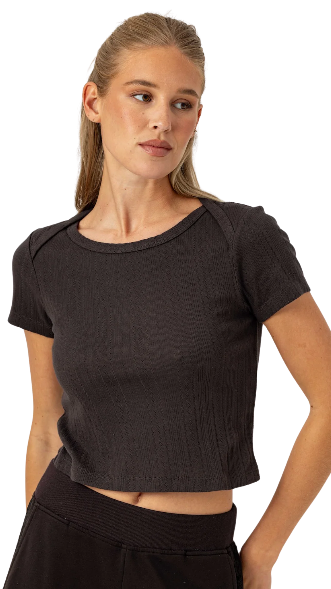 Pointelle Baby Brother Tee