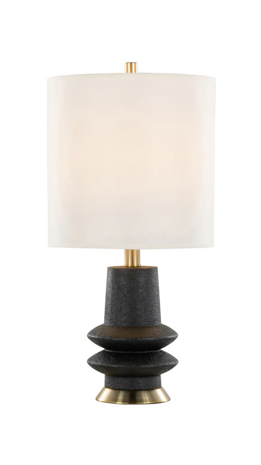 Lloyd 26'' Polyresin Table Lamp - Matte Black