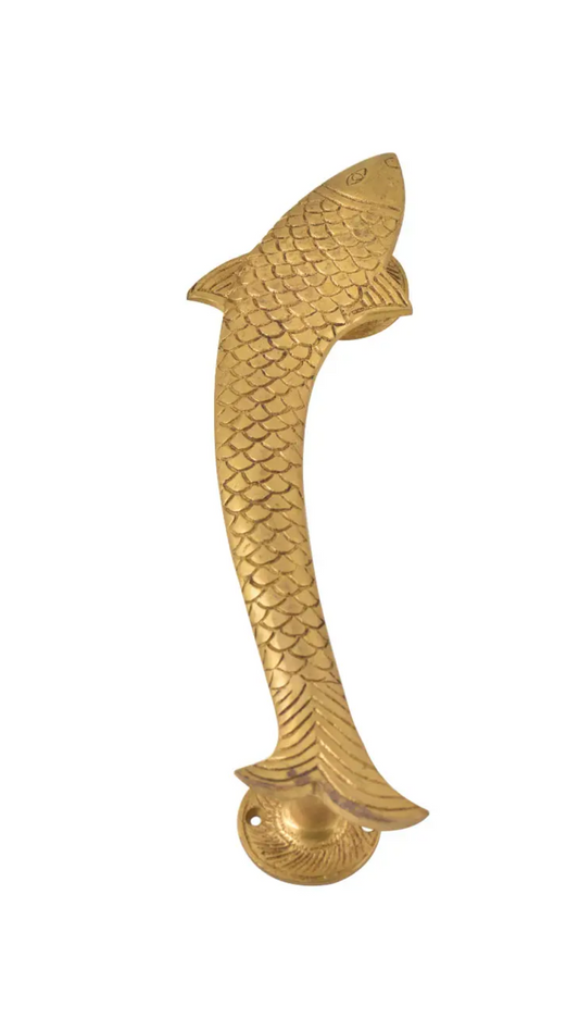 Large Brass Fish Door Handles