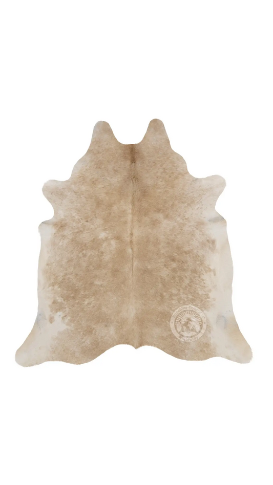 Beige Exotic Cowhide Rug | 6'x6'