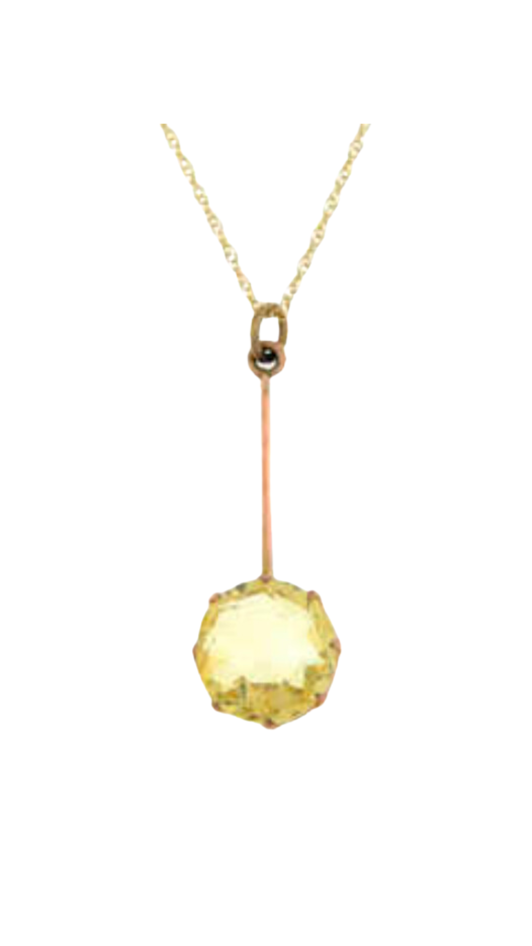 836 Citrine Bar Necklace