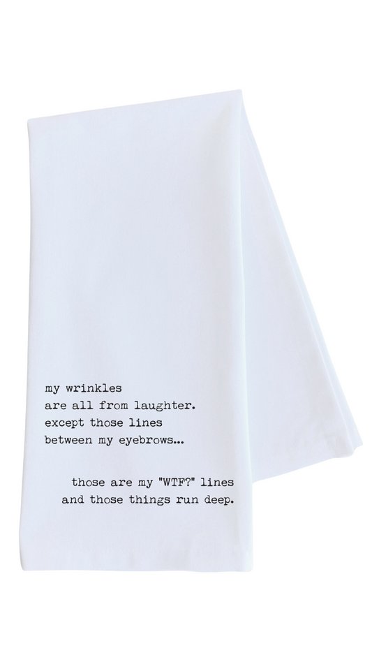 WTF Lines Tea Towel