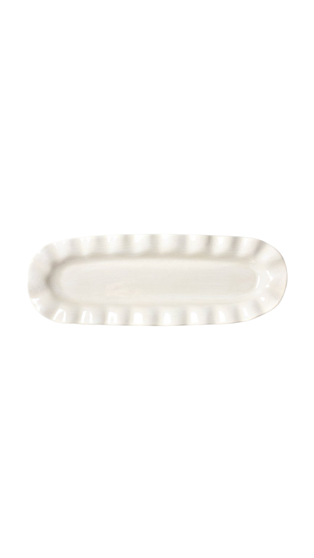 Plastic Ruffle Tray White Ruffle Skinny Tray – The Art of Creating