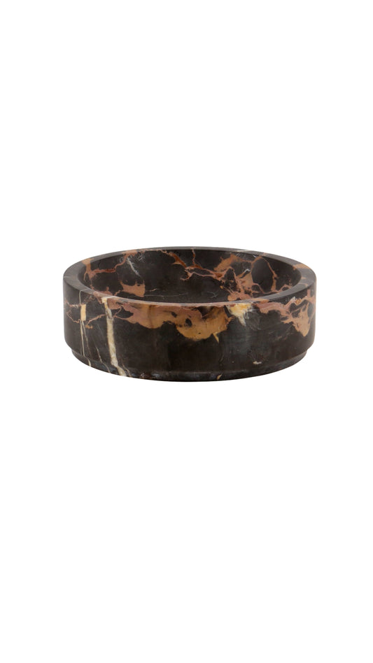 Platanus Collection Black & Gold Marble 8" Honed Finish