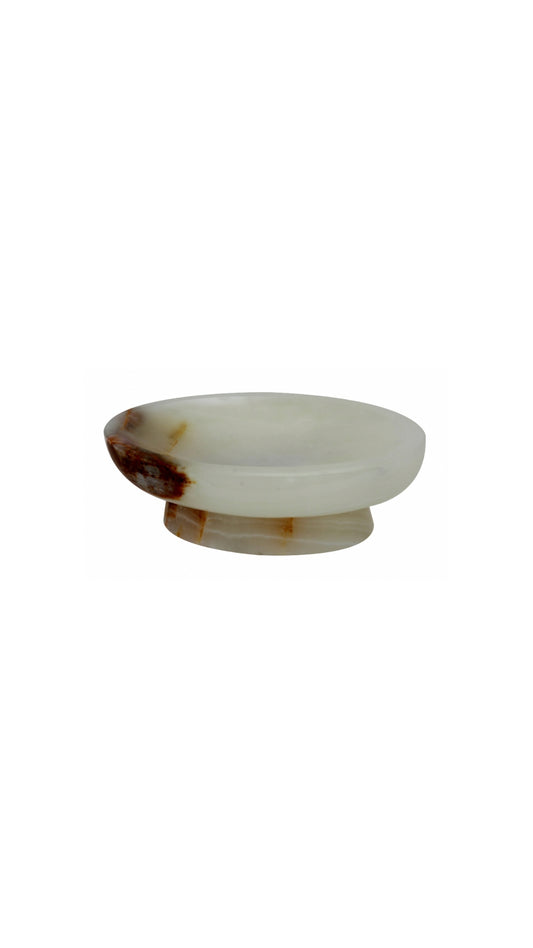 Vinca Collection Light Green Onyx Oval Soap Dish