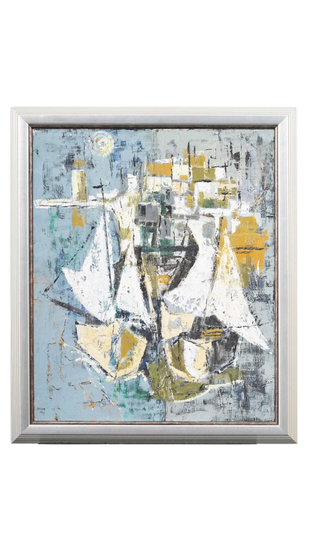 Peled | Vintage Cubist Seascape Abstract