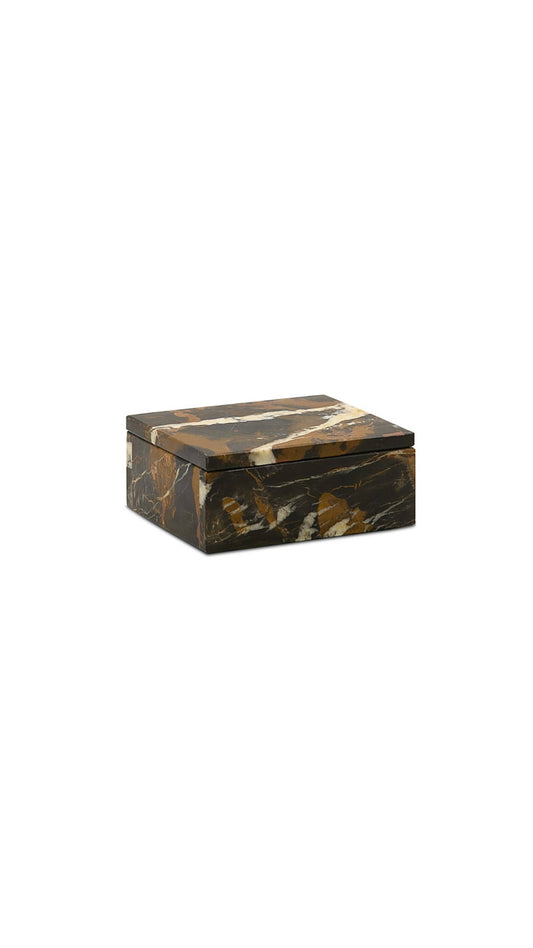 Asteria Collection 5" Black & Gold Marble Honed Finish Rect