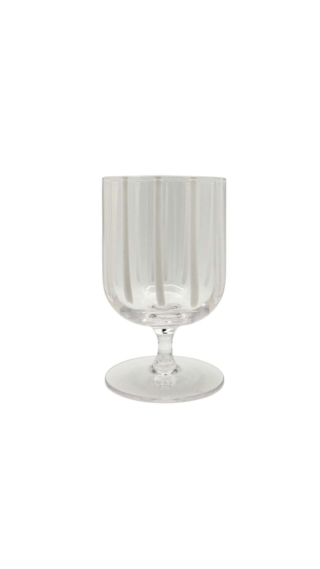 CXW53-2/W12 White Stripe White Wine Glass
