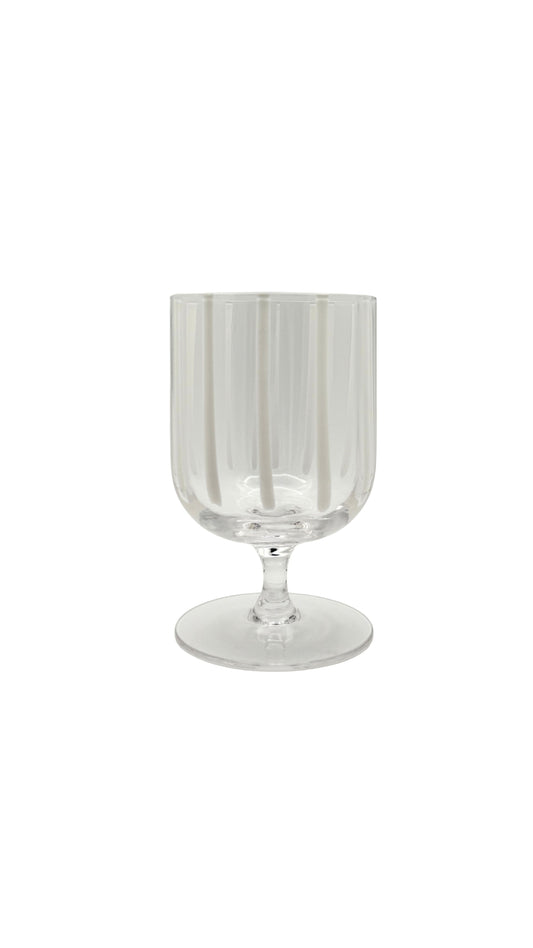 CXW53-2/W12 White Stripe White Wine Glass