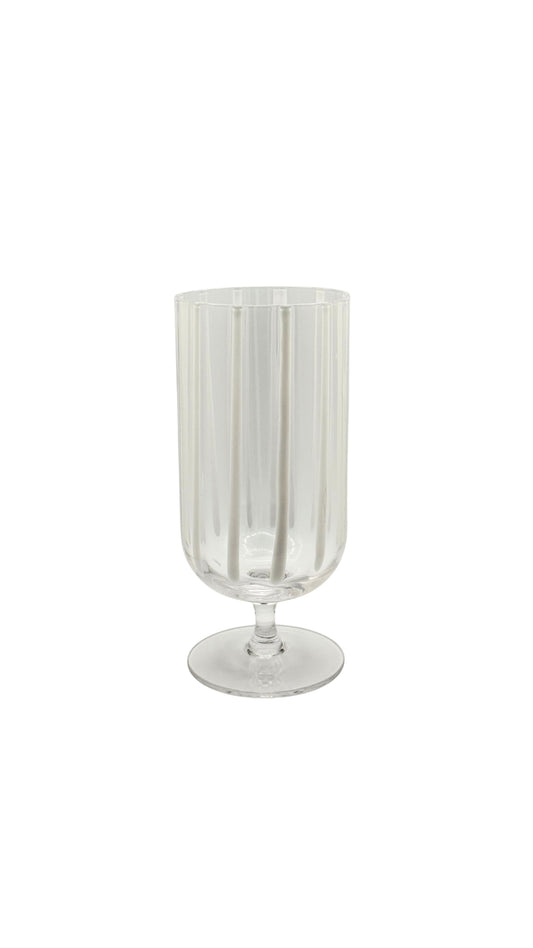 CXW53-1/W12 White Stripe Water Glass