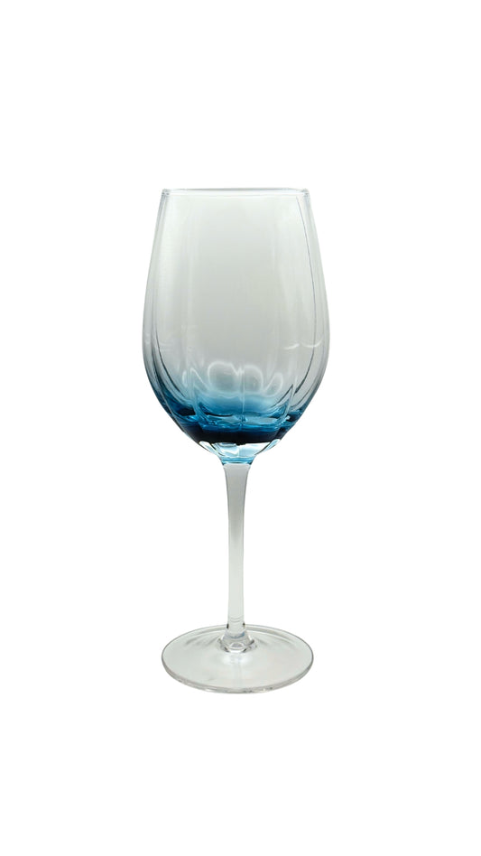 WFD1071/TB Solid Blue White Wine Glass