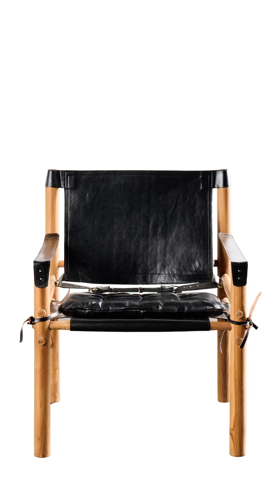 INDO4 Andini Leather Armchair - Black
