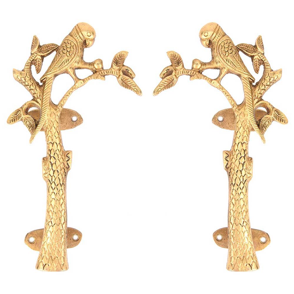Brass Parrot Cabinet Handle and Pulls (Gold