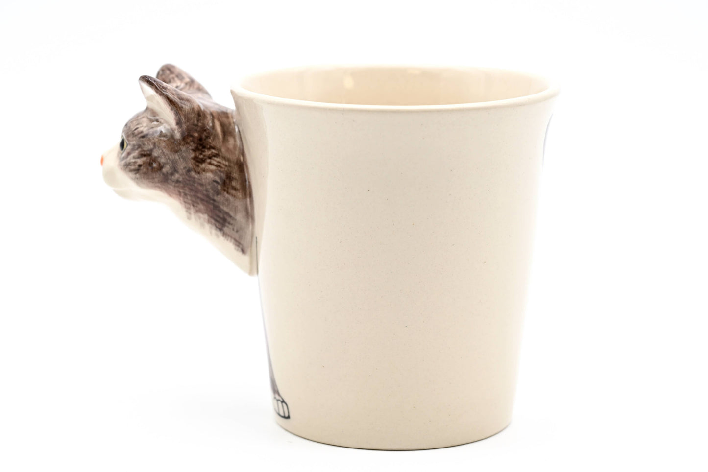 Gray and White Cat Mug 10 Oz