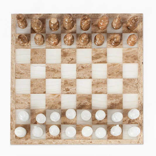 Natures Challenge Onyx & Marble Chess Set